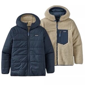 Patagonia Kids' Reversible Ready Freddy Hoody New Navy Size 10-12 *Read*
